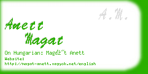 anett magat business card